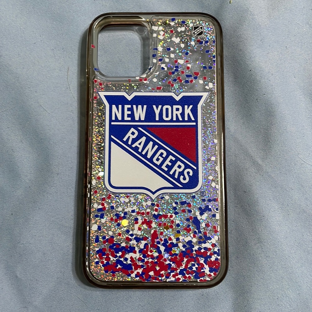 New York Rangers iPhone Confetti Glitter Case.